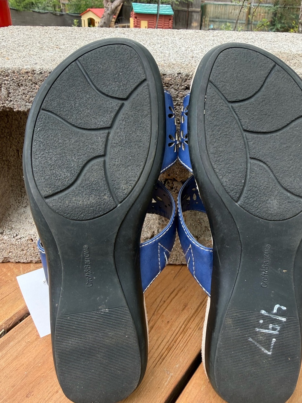 Croft & Barrow Ortholite navy blue slide sandals - Picture 6 of 6